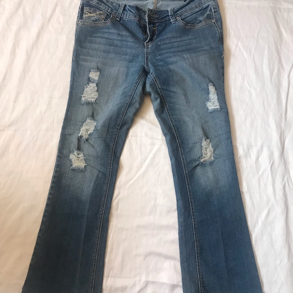 Distressed jeans